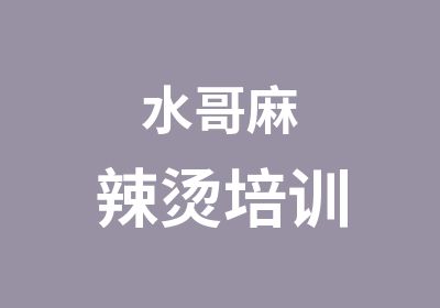 水哥麻辣烫培训