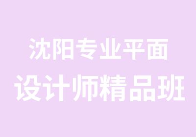 沈阳专业平面设计师精品班