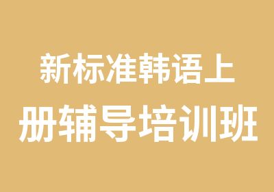 新标准韩语上册辅导培训班