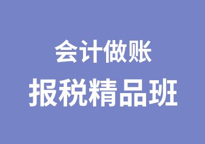 会计做账报税精品班