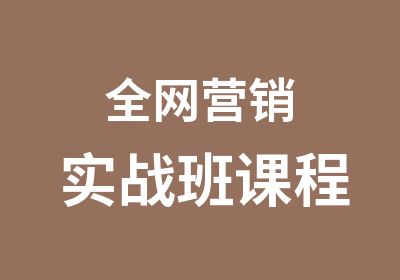 全网营销实战班课程