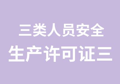 三类人员安全生产许可证三级项目经理