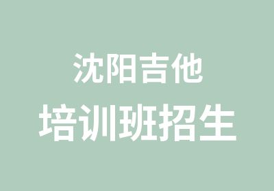 沈阳吉他培训班招生