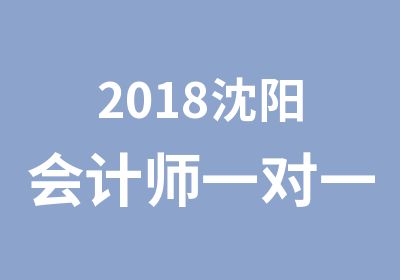 2018沈阳会计师班