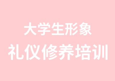 大学生形象礼仪修养培训