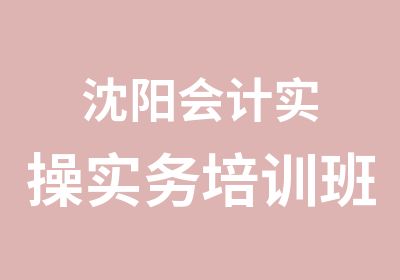 沈阳会计实操实务培训班