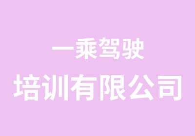 一乘驾驶培训有限公司