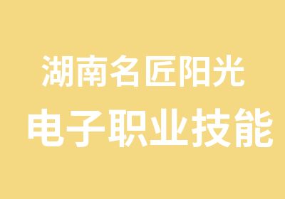 湖南名匠阳光电子职业技能培训学校