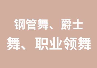 钢管舞、爵士舞、职业领舞、成品舞综合班