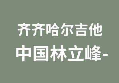 齐齐哈尔吉他中国林立峰----鼎音吉他培训中心