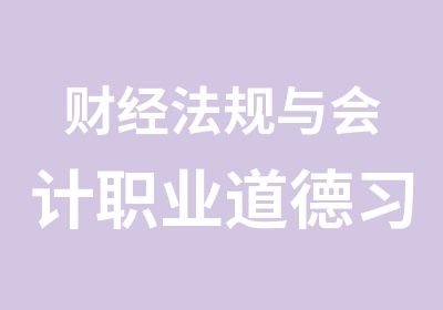 财经法规与会计职业道德习题班全国版