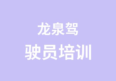 龙泉驾驶员培训