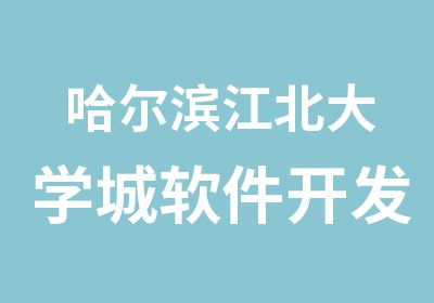 哈尔滨江北大学城软件开发培训班