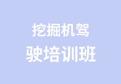 挖掘机驾驶培训班