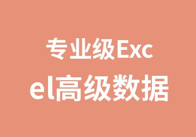 专业级Excel数据处理精华I版