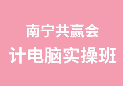 南宁共赢会计电脑实操班