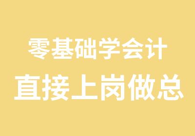 零基础学会计直接上岗做总账