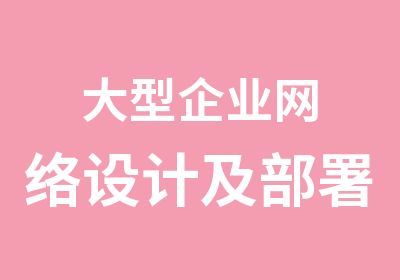 大型企业网络设计及部署