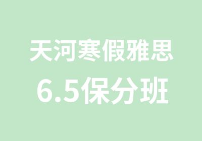 天河寒假雅思6.5保分班辅导