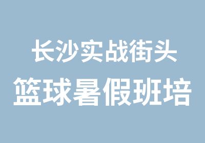 长沙实战街头篮球暑假班培训国内软硬