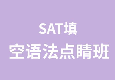 SAT填空语法班