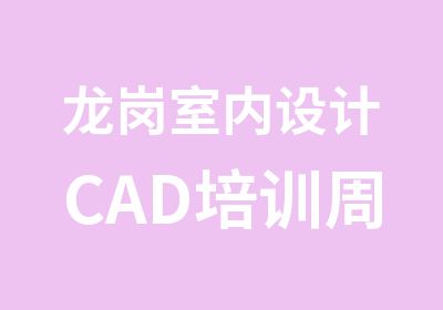 龙岗室内设计CAD培训周末班