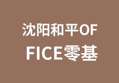 沈阳和平OFFICE零基础班