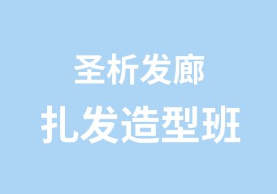 圣析发廊扎发造型班