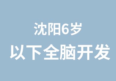 沈阳6岁以下全脑开发