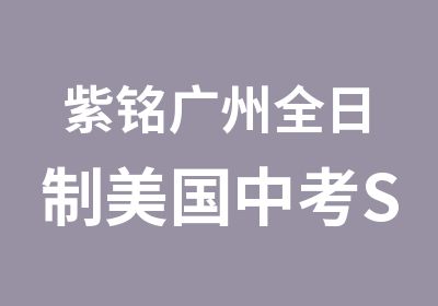 紫铭广州美国中考SSAT突破班