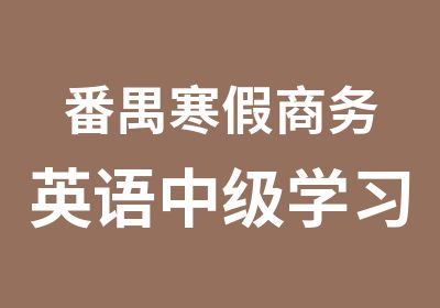 番禺寒假商务英语中级学习班