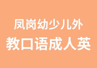 凤岗幼少儿外教口语成人英语口语公共英语