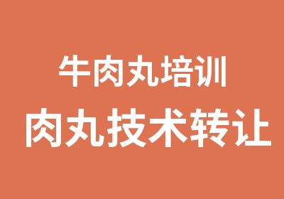 牛肉丸培训肉丸技术转让