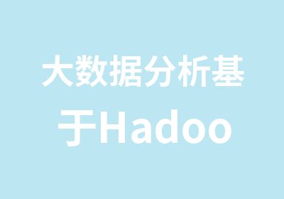 大数据分析基于Hadoop与Mahou