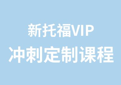 新托福VIP冲刺定制课程