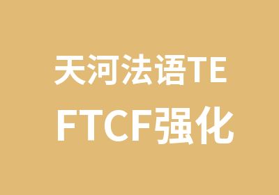 天河法语TEFTCF强化辅导班