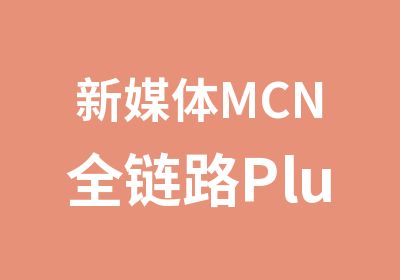新媒体MCN全链路Plus系统课