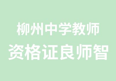 柳州中学教师资格证良师智胜班