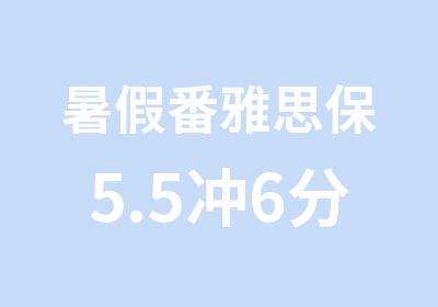 暑假番雅思保5.5冲6分VIP6人直达班