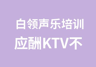 白领声乐培训应酬KTV不用愁