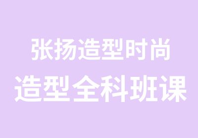 张扬造型时尚造型全科班课程