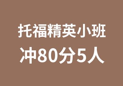 托福精英小班冲80分5人班