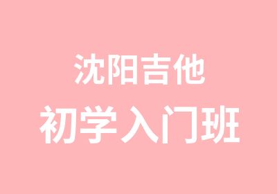 沈阳吉他初学入门班