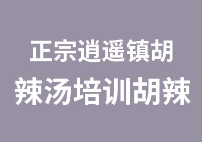 正宗逍遥镇胡辣汤培训胡辣汤学习