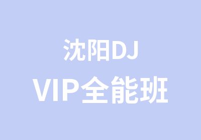 沈阳DJVIP全能班