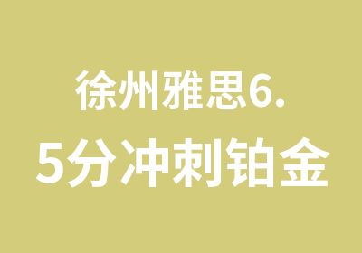 徐州雅思6.5分冲刺铂金课程