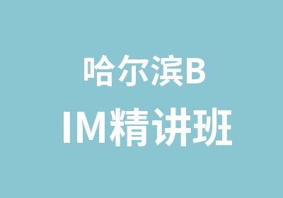 哈尔滨BIM精讲班