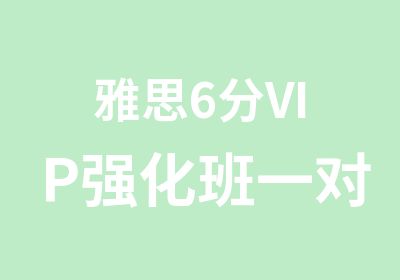 雅思6分VIP强化班