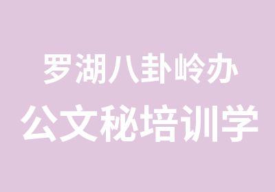 罗湖八卦岭办公文秘培训学校