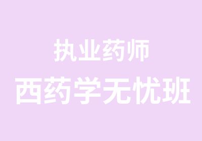 执业药师西药学班